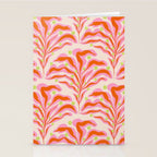 Vibrant Modern Botanical Pattern Whimsical Floral Abstract Stationery Card Gallery Image 2