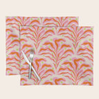 Vibrant Modern Botanical Pattern Whimsical Floral Abstract Placemat Gallery Image 1