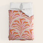 Vibrant Modern Botanical Pattern Whimsical Floral Abstract Duvet Cover Gallery Image 6