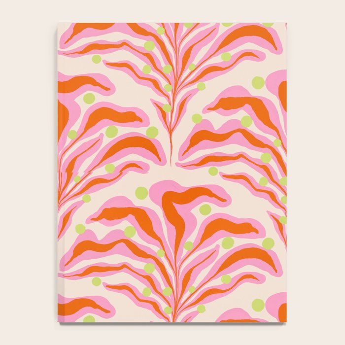 Vibrant Modern Botanical Pattern Whimsical Floral Abstract Notebook Gallery Image 4