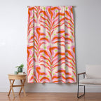 Vibrant Modern Botanical Pattern Whimsical Floral Abstract Window Curtain Gallery Image 5
