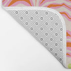 Vibrant Modern Botanical Pattern Whimsical Floral Abstract Bath Mat Gallery Image 2