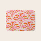 Vibrant Modern Botanical Pattern Whimsical Floral Abstract Bath Mat Gallery Image 1