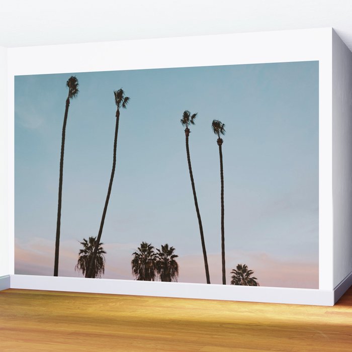 palm trees sunset vi  Wall Mural Gallery Image 2