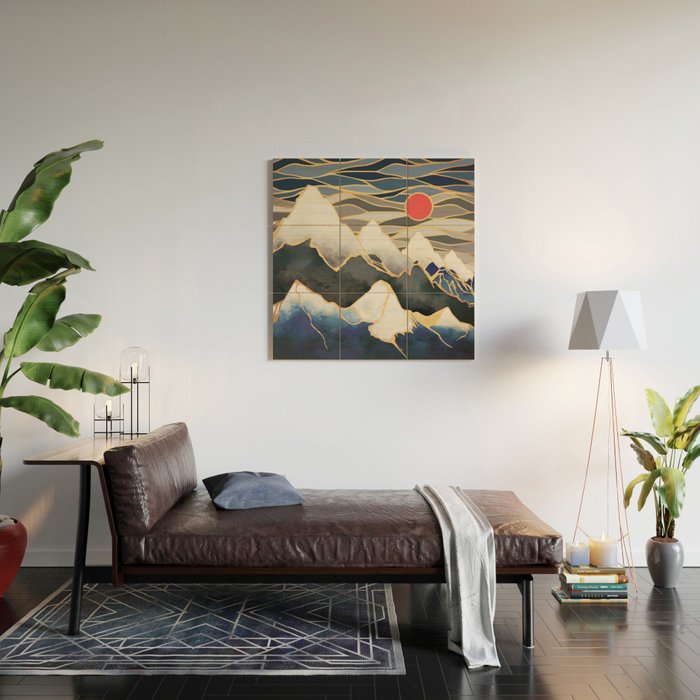 Ice Mountains Wood Wall Art Gallery Image 2