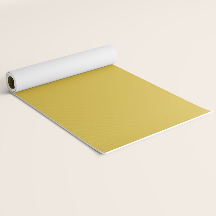 Marigold Yellow Solid Color Yoga Mat Gallery Image 2