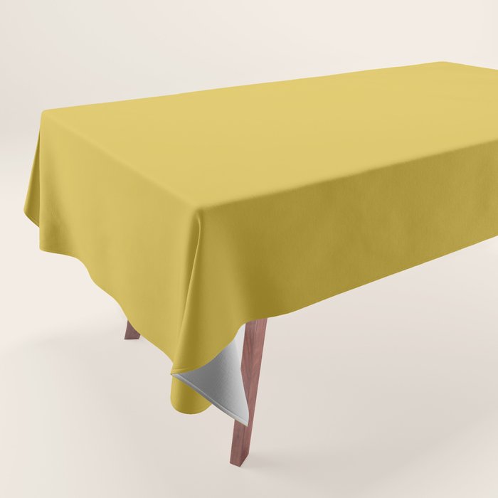 Marigold Yellow Solid Color Tablecloth Gallery Image 1