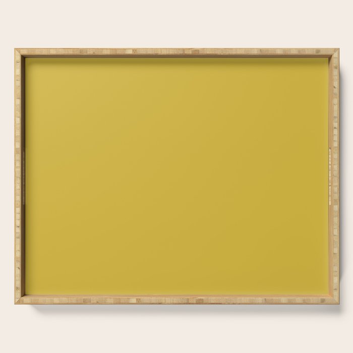 Marigold Yellow Solid Color Serving Tray Gallery Image 1