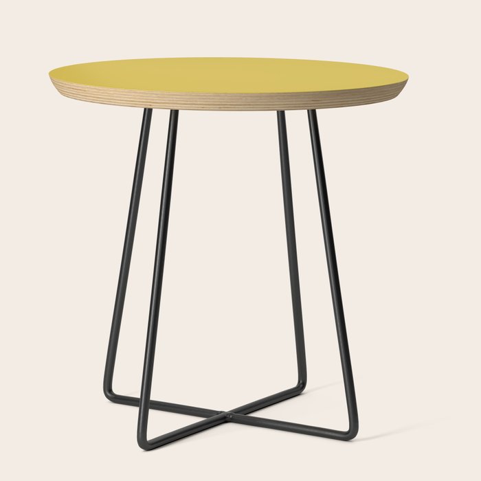 Marigold Yellow Solid Color Side Table Gallery Image 2
