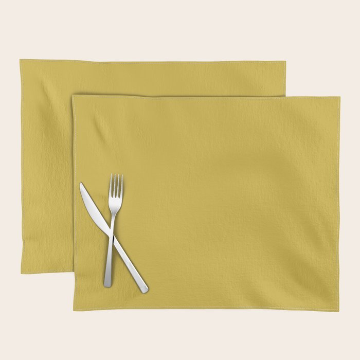 Marigold Yellow Solid Color Placemat Gallery Image 1