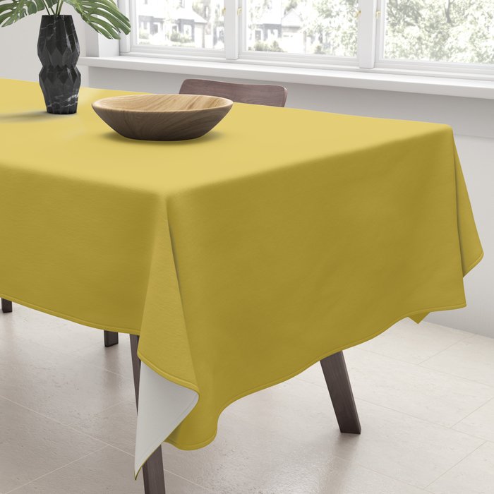 Marigold Yellow Solid Color Tablecloth Gallery Image 3