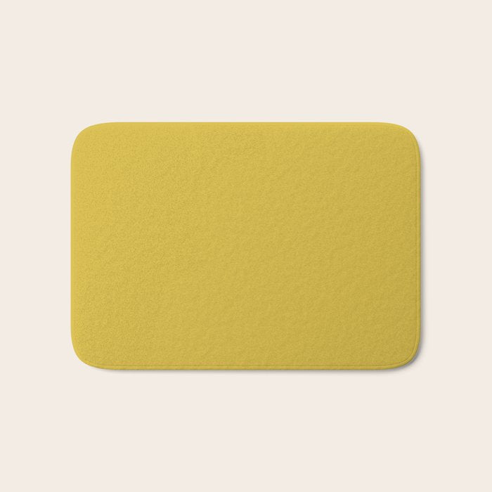 Marigold Yellow Solid Color Bath Mat Gallery Image 1