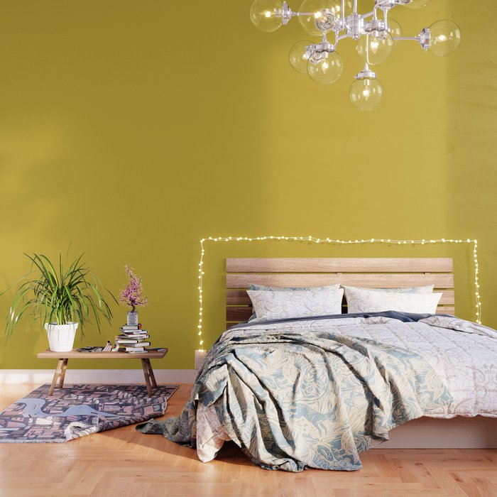 Marigold Yellow Solid Color Wallpaper Gallery Image 3
