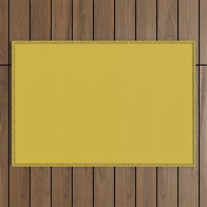Marigold Yellow Solid Color Outdoor Rug Gallery Image 1