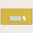 Marigold Yellow Solid Color Desk Mat Gallery Image 1