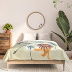Lion on dandelion Comforter Gallery Image 3