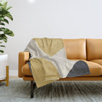 Graphic Edge Shape - Gold Yellow Throw Blanket Gallery Image 1