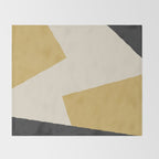 Graphic Edge Shape - Gold Yellow Throw Blanket Gallery Image 2