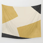 Graphic Edge Shape - Gold Yellow Wall Tapestry Gallery Image 4