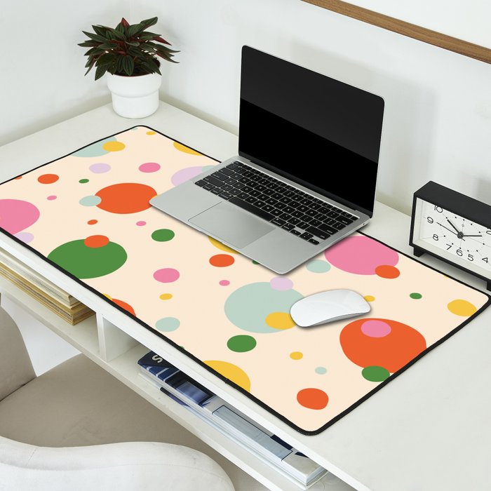 Floating circles Desk Mat Gallery Image 2