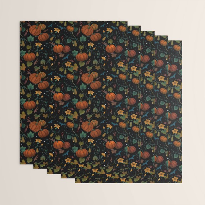 Pumpkin Rooftop Wrapping Paper Gallery Image 3