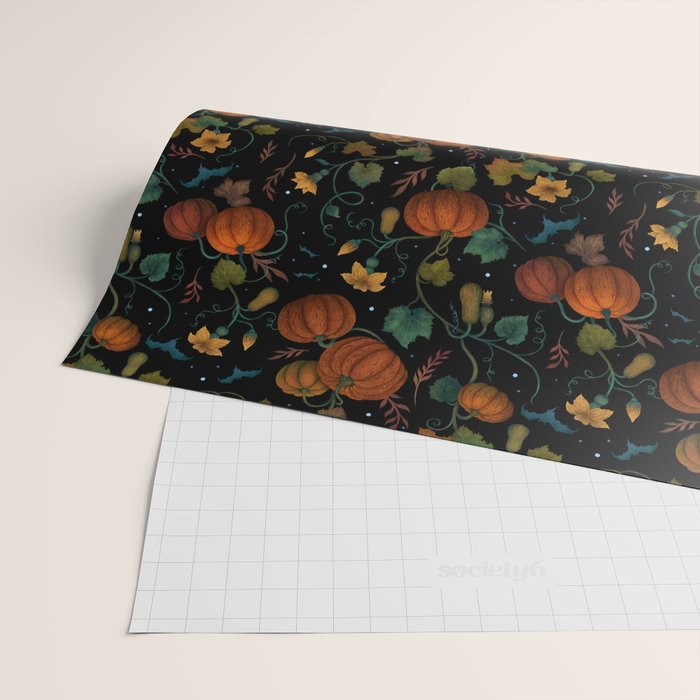 Pumpkin Rooftop Wrapping Paper Gallery Image 2