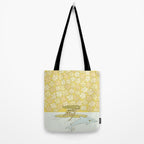 follow the dolphins to paradise ~ hibiscus // retro surf art by surfy birdy Tote Bag Gallery Image 2