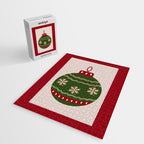 Christmas Bauble Green And Red Jigsaw Puzzle Gallery Image 2