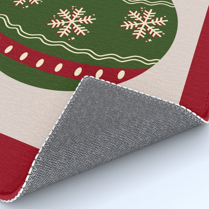 Christmas Bauble Green And Red Rug Gallery Image 4