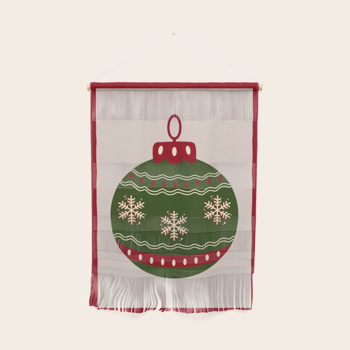 Christmas Bauble Green And Red Wall Hanging Gallery Image 1