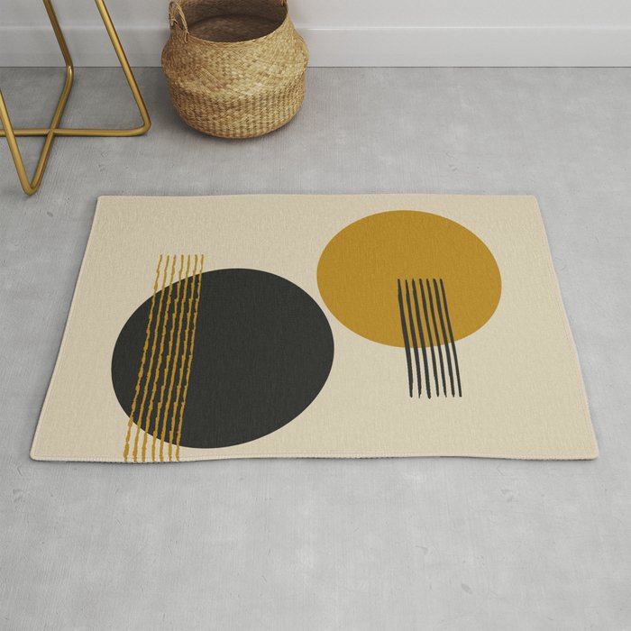 abstract sun and moon  Rug Gallery Image 1