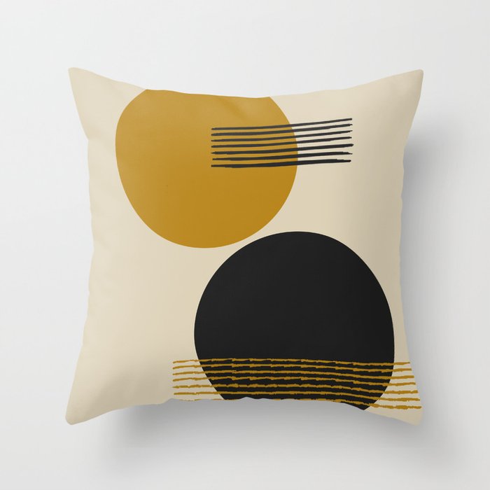 abstract sun and moon  Throw Pillow Gallery Image 6