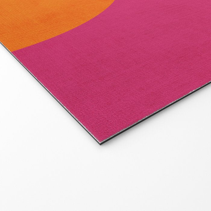 Hot Pink Orange Semicircles Modern Original Art Welcome Mat Gallery Image 2