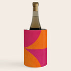Hot Pink Orange Semicircles Modern Original Art Wine Chiller Gallery Image 3