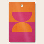Hot Pink Orange Semicircles Modern Original Art Cutting Board Gallery Image 1