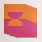 Hot Pink Orange Semicircles Modern Original Art Wrapping Paper Gallery Image 3