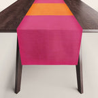 Hot Pink Orange Semicircles Modern Original Art Table Runner Gallery Image 1
