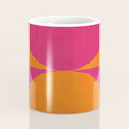 Hot Pink Orange Semicircles Modern Original Art Coffee Mug Gallery Image 4