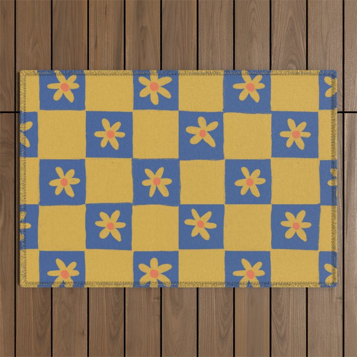 Checkerboard Outdoor Rug Gallery Image 1