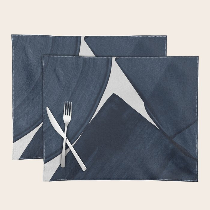 Minimalist Painting Blue II, Modern Abstract Placemat Gallery Image 1