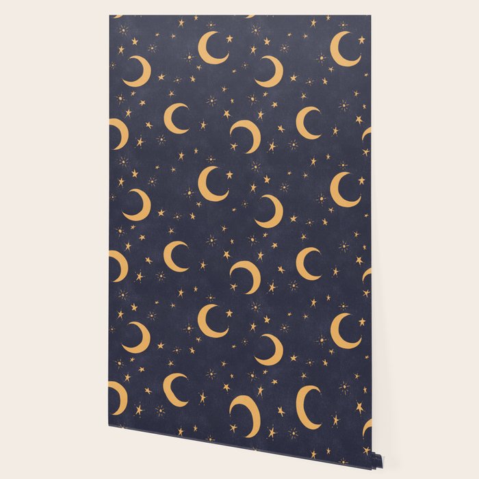 Goodnight Sky - Midnight and gold Wallpaper Gallery Image 2
