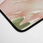 Floral Watercolor Roses Bouquet, Lime Green and Pink Desk Mat Gallery Image 4