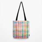  Holiday 2025 Cheerful Plaid Watercolor Gingham Tote Bag Gallery Image 2