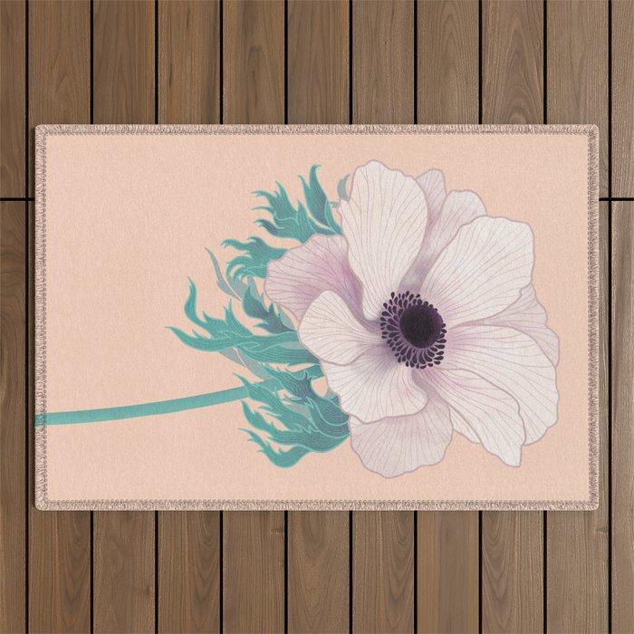 Anemone Flower Outdoor Rug Gallery Image 1