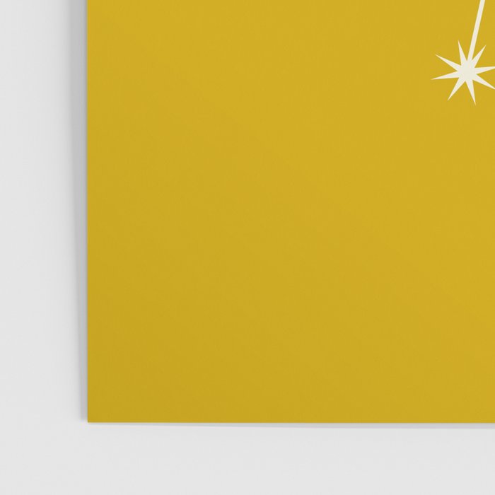 Cancer Zodiac Star Constellation Line Art Golden Yellow Poster Gallery Image 3