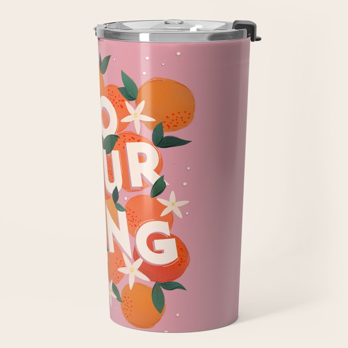 Do Your Thing - Summer Oranges  Travel Mug Gallery Image 2