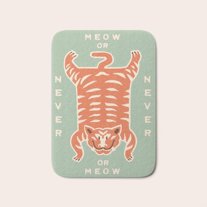 Tiger Meow or Never Bath Mat Gallery Image 1