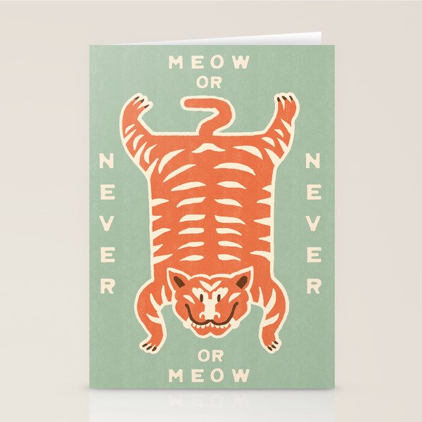 Tiger Meow or Never Stationery Card Gallery Image 2