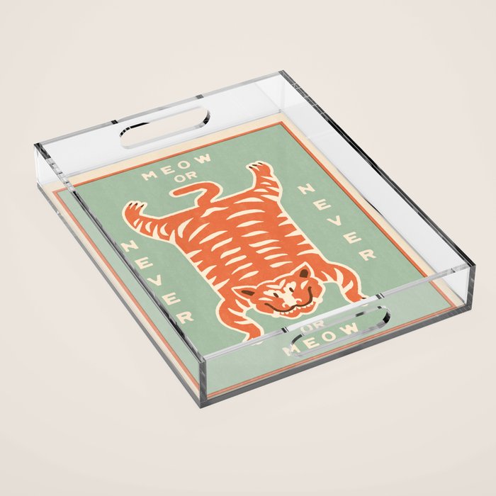 Tiger Meow or Never Acrylic Tray Gallery Image 1