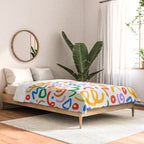 Colorful confetti art doodle pattern Comforter Gallery Image 2